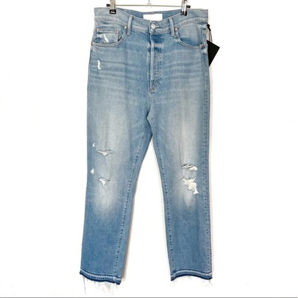 Mother Superior NWT Hiker Hover Undone Hem Jeans On My Knees Size 34 - Picture 2 of 16